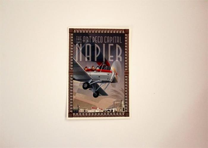 Napier Art Deco Capital Poster Plane